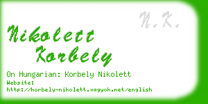 nikolett korbely business card